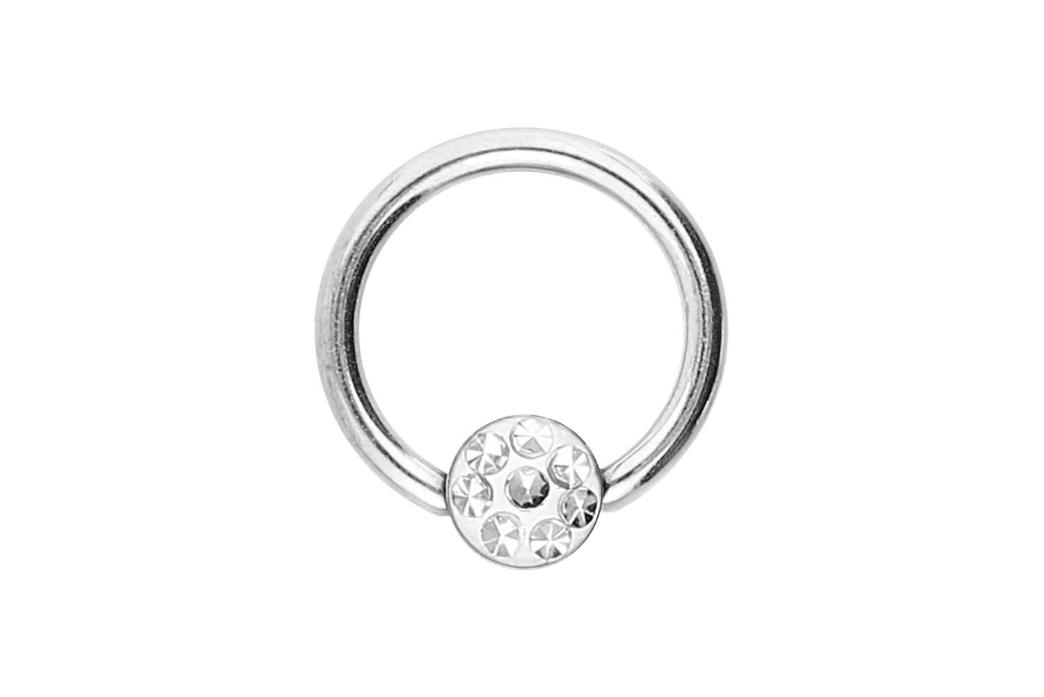 Chirurgenstahl Klemmkugelring Piercing EPOXY-DISC